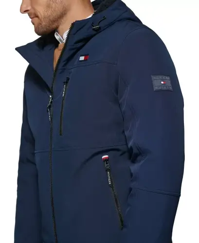 Erkaklar uchun Sherpa astarli softshell kapüşonli kurtka - 5