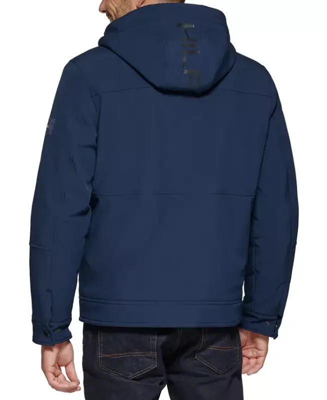 Erkaklar uchun Sherpa astarli softshell kapüşonli kurtka - 2