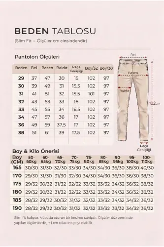 Erkaklar uchun sishavor moviy gabardin paxtali slim fit egiluvchan ofis uslubidagi chino shim - Moviy - 6
