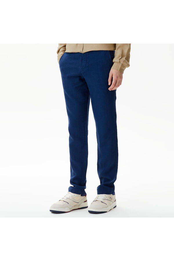 Erkaklar uchun Slim Fit Chino ko'k shim - 15