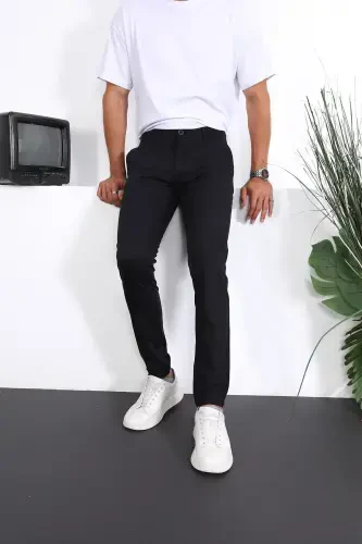 Erkaklar uchun Slim Fit Chino shim Lennberg - To‘q ko‘k - 3