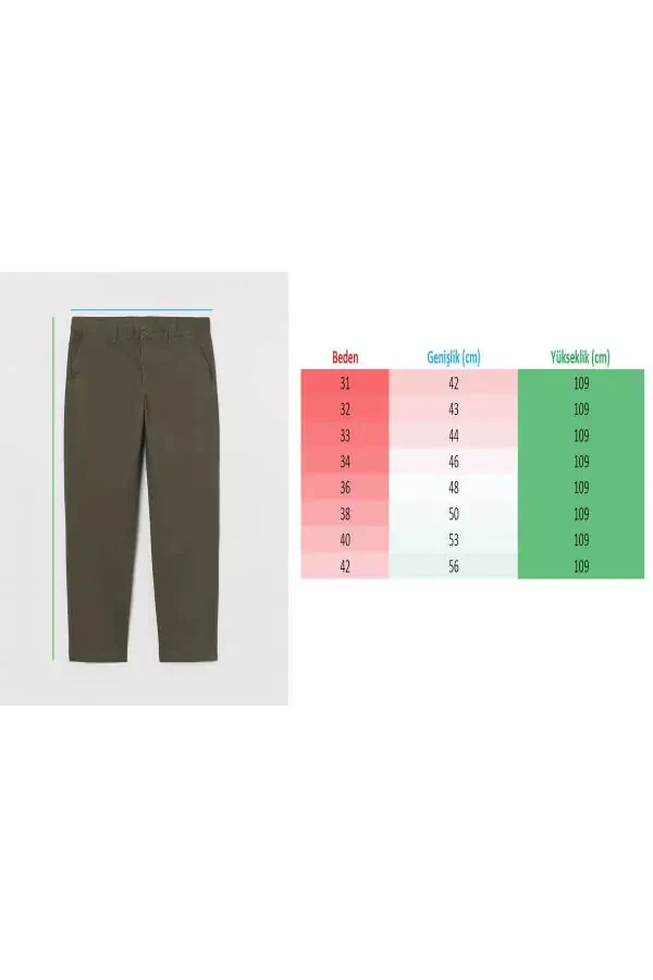 Erkaklar uchun Slim Fit Chino Shimlar Lennberg - 14