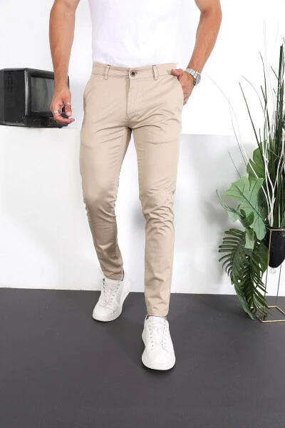 Erkaklar uchun Slim Fit Chino Shimlar Lennberg - ENZİM JEANS (1)