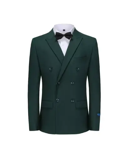 Erkaklar uchun Slim Fit ikki qismli ikki qatorli kostyum 