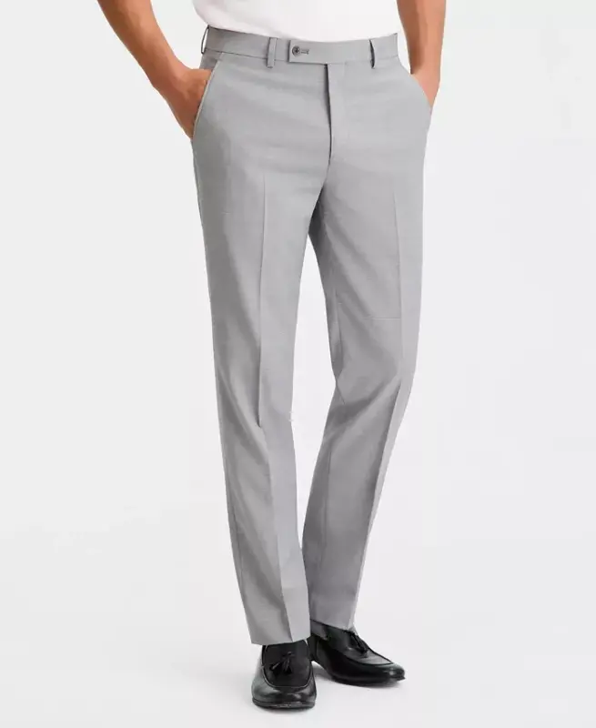 Erkaklar uchun Slim-Fit jun aralashmali cho'ziluvchan kostyum shim - 2