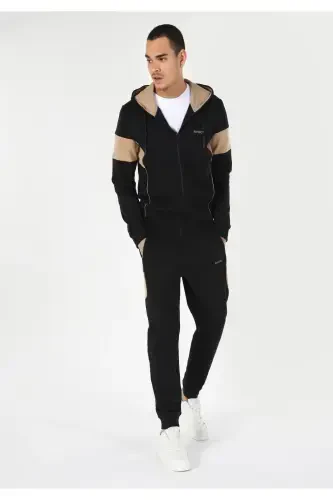 Erkaklar uchun Slim Fit qora rangli kapotli ko'ylagi - 3