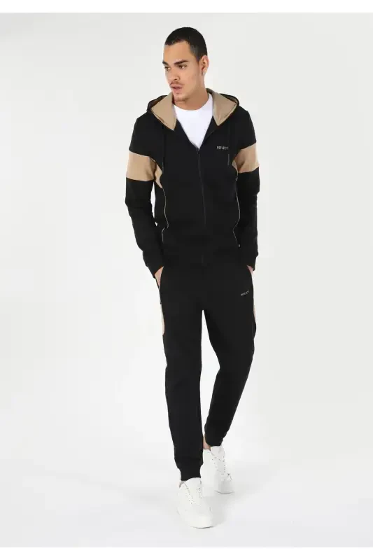 Erkaklar uchun Slim Fit qora rangli kapotli ko'ylagi - 3