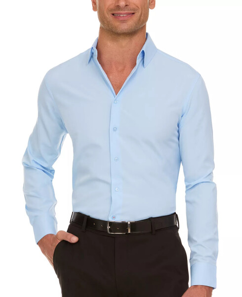 Erkaklar uchun Slim Fit Supershirt libos ko'ylagi och ko'k rang - 5