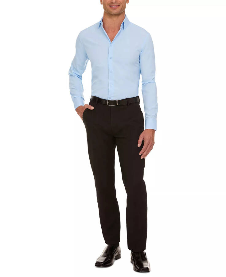 Erkaklar uchun Slim Fit Supershirt libos ko'ylagi och ko'k rang - 10