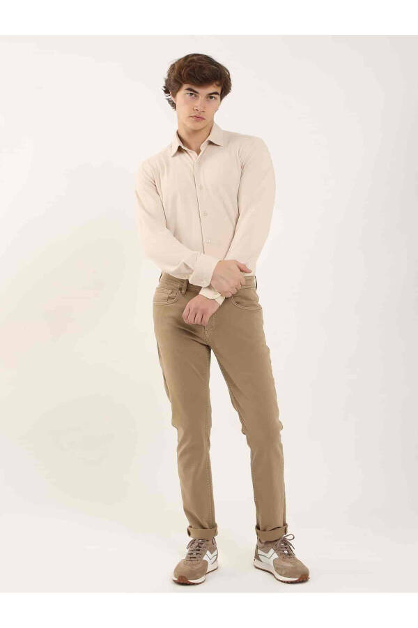 Erkaklar uchun Slim Fit tekis kundalik shim - 4
