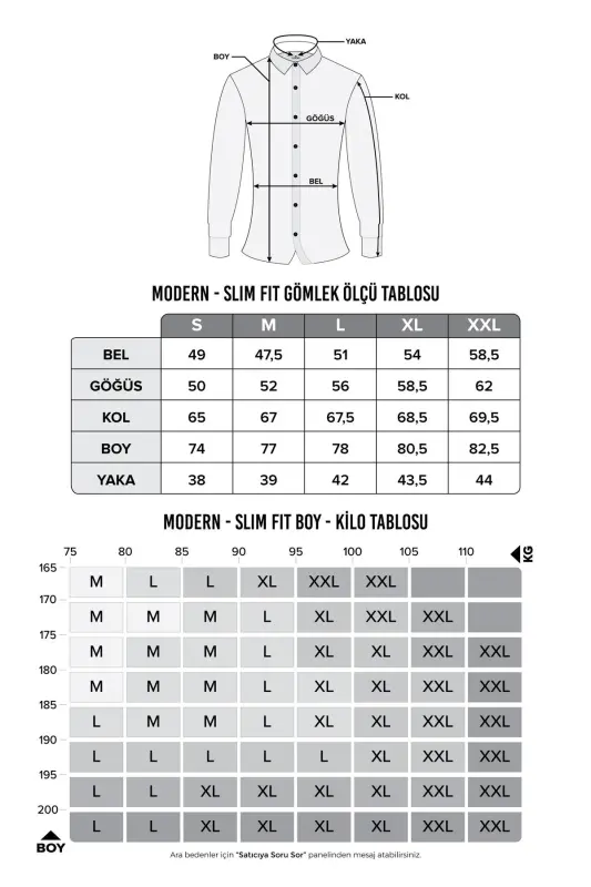 Erkaklar uchun Slim Fit uzun yengli paxta atlasli tosh rangli ko'ylak - 6