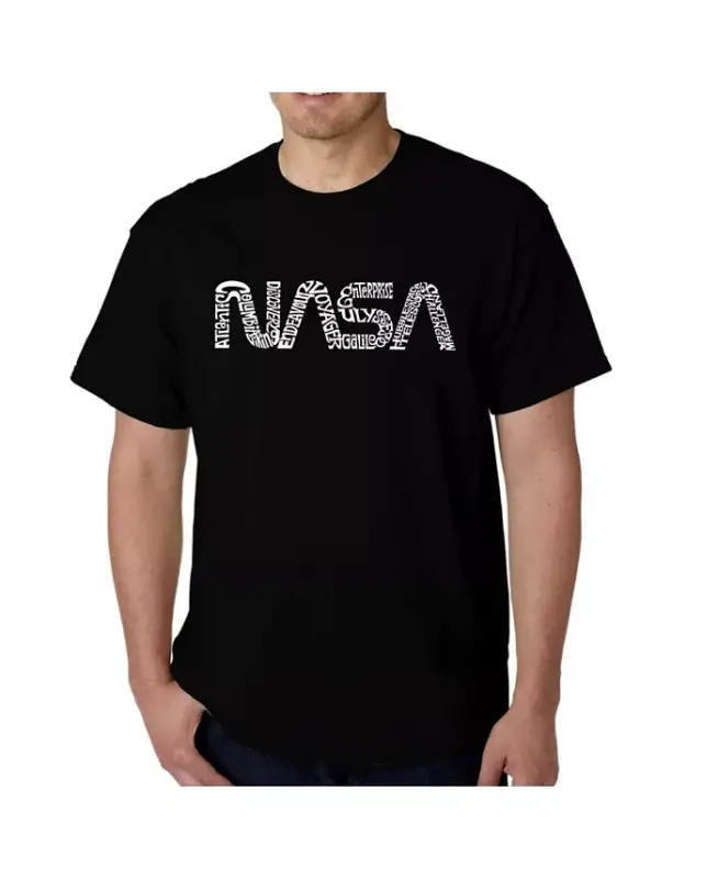 Erkaklar uchun so'z san'ati futbolka - Qurt Nasa-Qora - LA POP ART