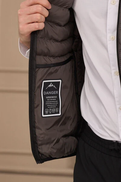 Erkaklar uchun standart kesimdagi shishiriladigan yelek Antrasit rangi - 13