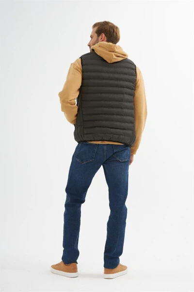 Erkaklar uchun standart kesimdagi shishiriladigan yelek Antrasit rangi - 7