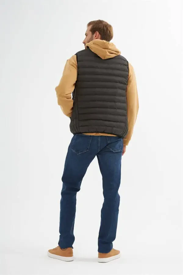 Erkaklar uchun standart kesimdagi shishiriladigan yelek Antrasit rangi - 7