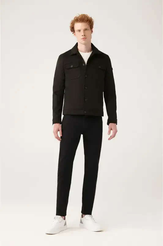 Erkaklar uchun sun'iy charm qoplamali ko'ylagi - 5