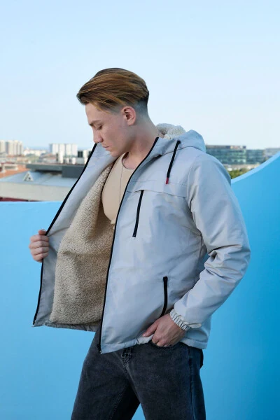 Erkaklar uchun suv, shamol va sovuqqa chidamli mo'ynali palto ko'ylagi - ANTIBIOTIC