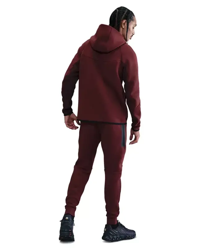 Erkaklar uchun Tech Fleece bog'ichli jogger shimlar - To'q Qizil / Burgundy Crush - 5