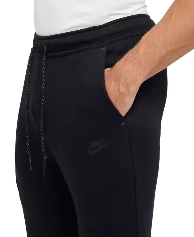 Erkaklar uchun texnologiya Fleece Joggerlar-qora/qora - 2