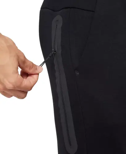 Erkaklar uchun texnologiya Fleece Joggerlar-qora/qora - 3