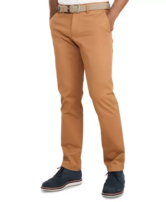 Erkaklar uchun TH Flex Stretch Regular-Fit Chino shimi — Cohiba jigarrang - 1