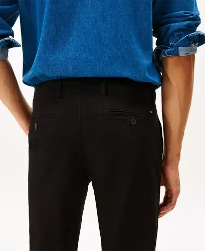 Erkaklar uchun TH Flex Stretch Regular-Fit Chino Shimini - Qora chuqur to'qima - 3