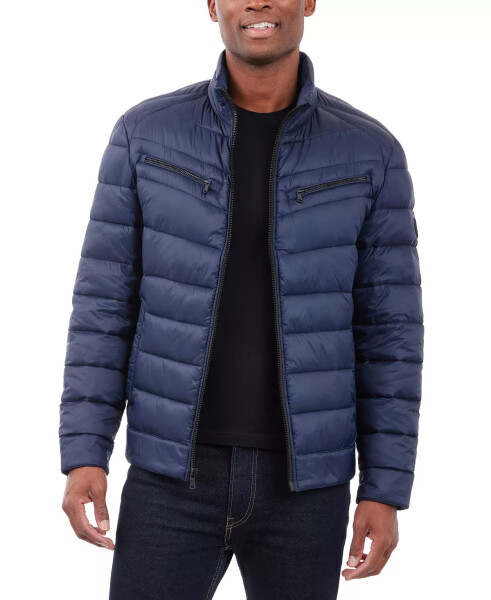 Erkaklar uchun to'liq fermuarlı kapitone puffa ko'ylagi Midnight Navy - 1