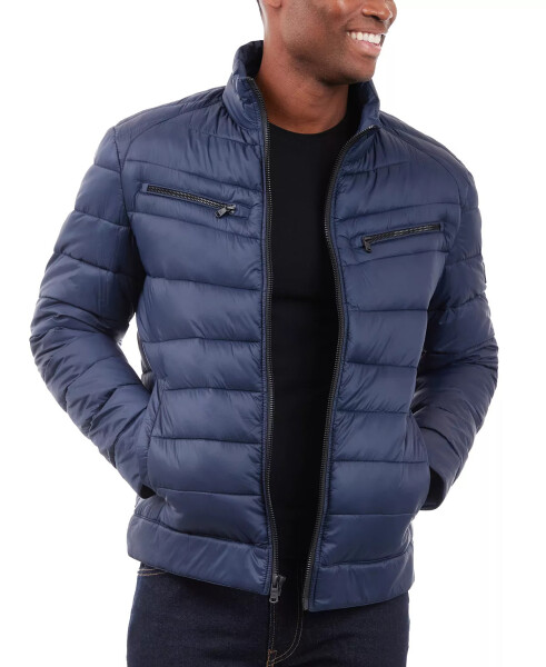 Erkaklar uchun to'liq fermuarlı kapitone puffa ko'ylagi Midnight Navy - 3