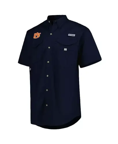 Erkaklar uchun to'q ko'k Auburn Tigers Bonehead tugmachali ko'ylak - 3