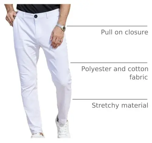 Erkaklar uchun tor bichimli kostyum shimlar Kundalik biznes uchun tor stretch shimlar Golf shimlar - 3