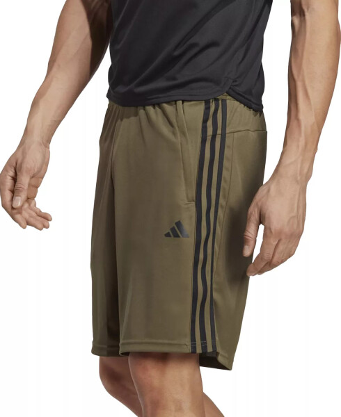 Erkaklar uchun Train Essentials Classic-Fit AEROREADY 3-Stripes 10 dyuymli mashg'ulot shortlari Zaytun/qora - 1