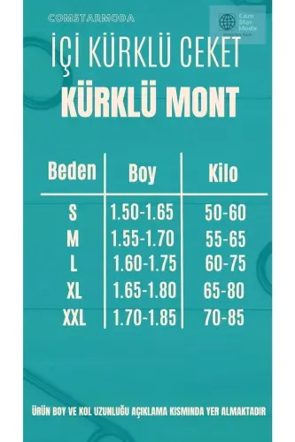 Erkaklar uchun trend qishki ichi mo'ynali jinsi kurtka xaki-HAKI - 6