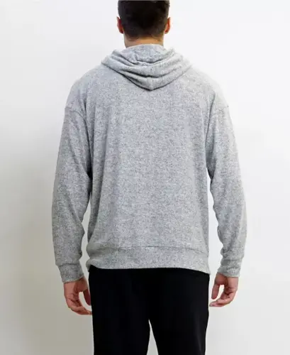 Erkaklar uchun ultra yumshoq yengil uzun yengli hoodie - 3