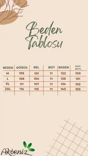 Erkaklar uchun uzun qo'lli paxta piжама 6860 Haki - BÜYÜKBEDENIZ (1)