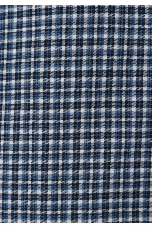 Erkaklar uchun uzun yengli to'q ko'k rangli ko'ylak - 5