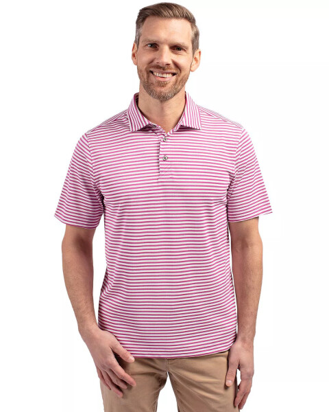 Erkaklar uchun Virtue Eco Pique Stripe Recycled Polo ko'ylagi Gelato - 1