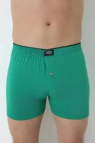 Erkaklar uchun Yashil tugmali boxer 3 dona %100 paxta penye - 7