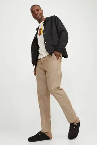 Erkaklar uchun zig'ir aralash Jogger shimlari - Kane - JACK & JONES (1)