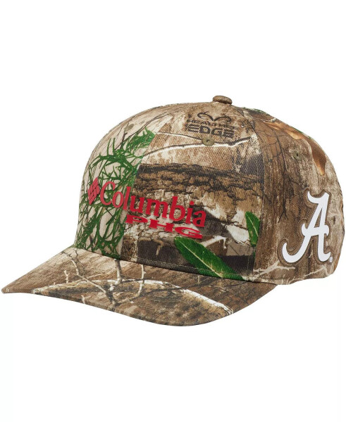 Erkaklar va ayollar uchun haqiqiy daraxt kamuflyaj Alabama Crimson Tide Mossy Oak Bottomland Flex shlyapasi Realtree kamuflyaj - 1