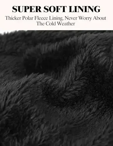 Beanie Hats for Men Women Fleece Winter Hat Chunky Knit Skull Stocking Caps for Guys Thermal Snow Hat Heated Cuffed Gift - 3