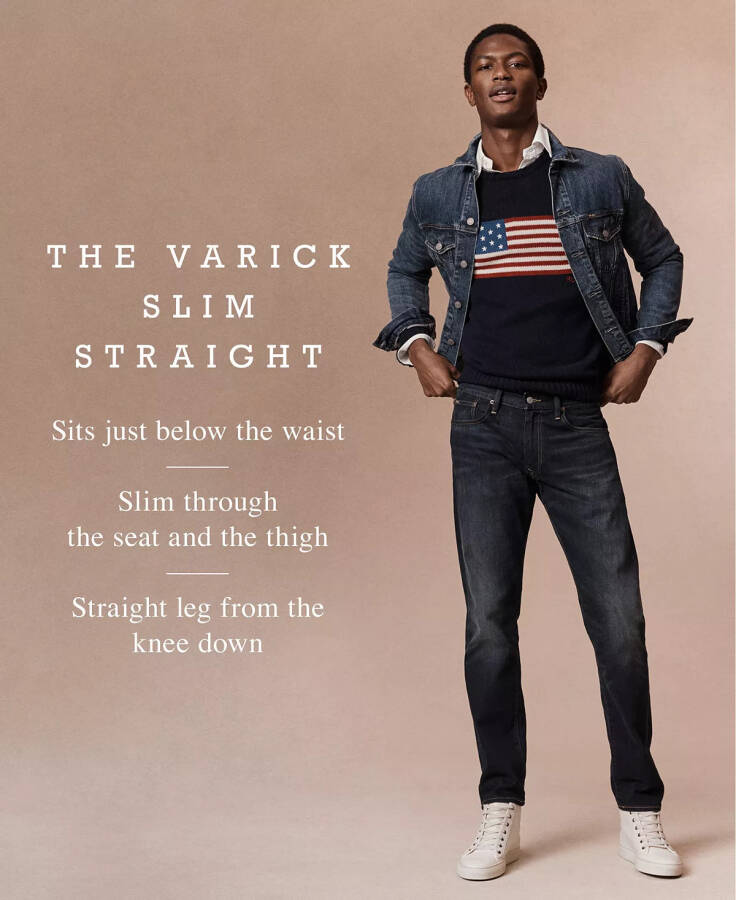 Erkaklar Varick Slim Straight Jeans Rockford Medium - 4