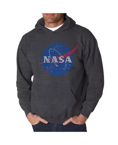 Erkaklar Word Art Kapüşonli kiyim - Nasa Meatball Logotipi - Qora - 3