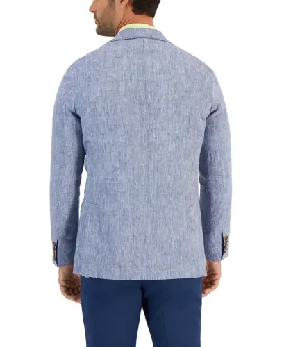 Men's 100% Linen Blazer, Created for Modazone - Chambray - 2