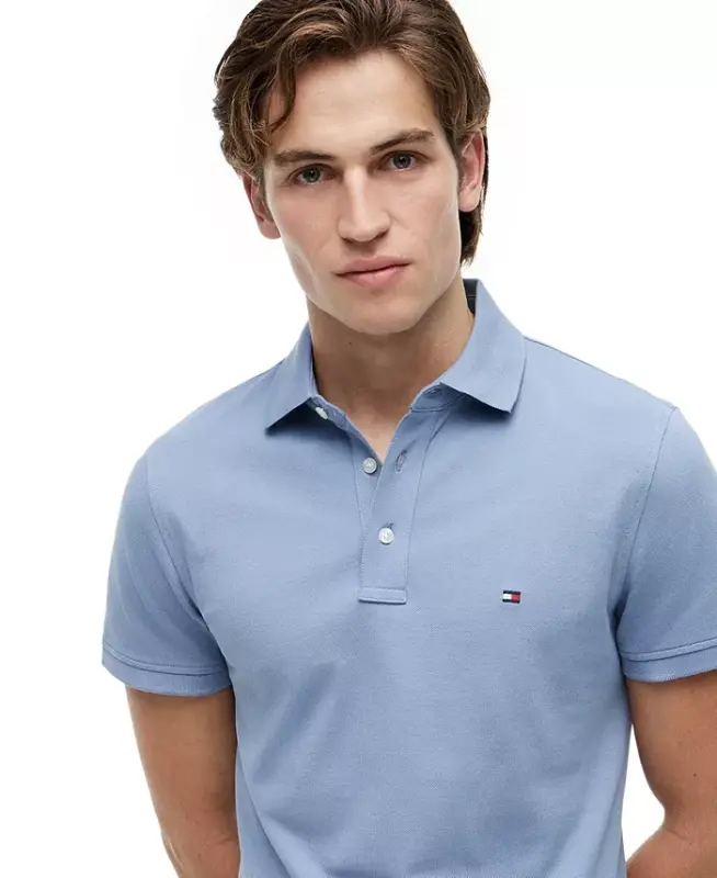 Men's Iconic 1985 Slim-Fit Polo Shirt - Brisk Blue - 3