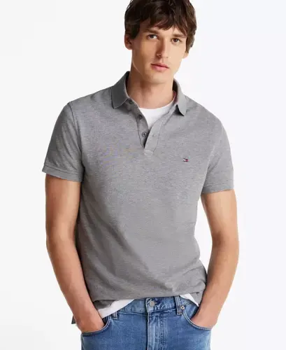 Men's Iconic 1985 Slim-Fit Polo Shirt - Medium Gray 