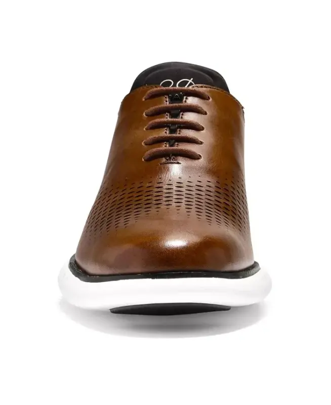 Men's 2.Zerogrand Laser Wing Oxford Shoes-British Tan, Ivory - 4