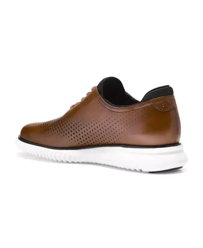 Men's 2.Zerogrand Laser Wing Oxford Shoes - British Tan, Ivory - 3