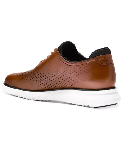Men's 2.Zerogrand Laser Wing Oxford Shoes - British Tan, Ivory - 9