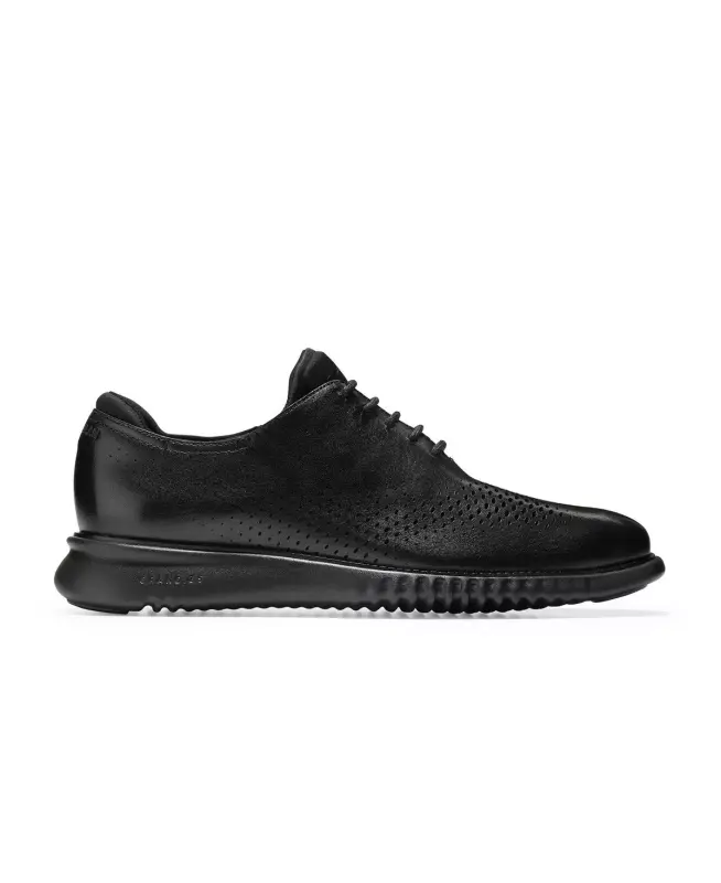 Men's 2.Zerogrand Laser Wing Oxford Shoes - Black, Black - 2