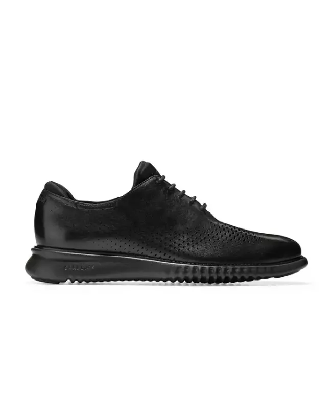 Men's 2.Zerogrand Laser Wing Oxford Shoes-Black, Black - 2